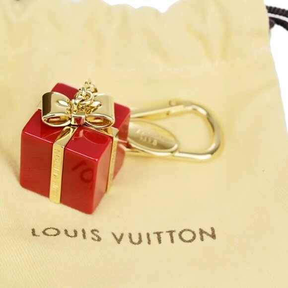 Louis Vuitton Accessories - LOUIS VUITTON Logo Bijoux Sac Surprise Bag Charm Red Gold